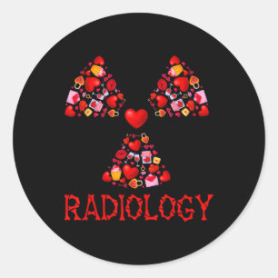 Radiologie Valentine Herzt Niedliche Radiologin Rö Runder Aufkleber
