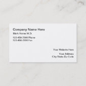 Radiologie-Visitenkarten Visitenkarte (Rückseite)