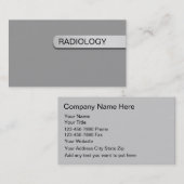 Radiologie-Visitenkarten Visitenkarte (Vorne/Hinten)