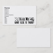 Radiologie, was sonst dort ist? visitenkarte (Vorne/Hinten)