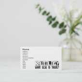 Radiologie, was sonst dort ist? visitenkarte (Stehend Vorderseite)