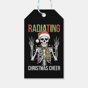Radiologie-Weihnachten-Santa-Skelett-Röntgenassist Geschenkanhänger