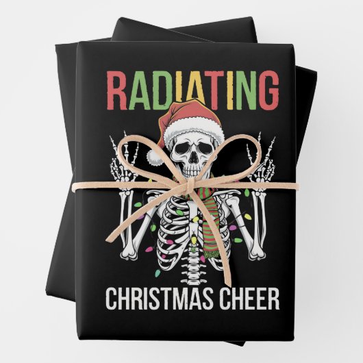 Radiologie Weihnachten Weihnachtsmann Skeleton Xra Geschenkpapier Set (Beispiel)