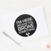 Radiologie, weil man etwas kaputtgemacht hat runder aufkleber (Umschlag)