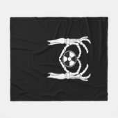 Radiologie X-Ray Tech Heart Shaped Skeleton Hands Fleecedecke (Vorderseite (Horizontal))