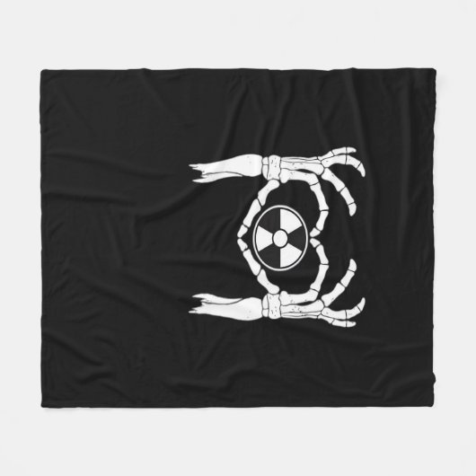 Radiologie X-Ray Tech Heart Shaped Skeleton Hands Fleecedecke (Vorderseite (Horizontal))