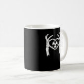 Radiologie X-Ray Tech Heart Shaped Skeleton Hands  Kaffeetasse (VorderseiteRechts)