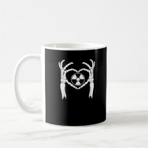 Radiologie X-Ray Tech Heart Shaped Skeleton Hands  Kaffeetasse