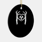 Radiologie X-Ray Tech Heart Shaped Skeleton Hands Keramik Ornament (Rechts)
