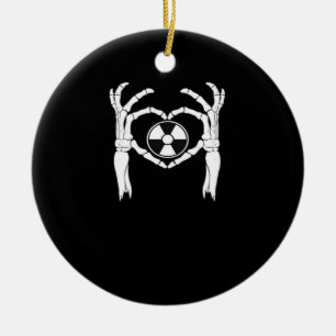 Radiologie X-Ray Tech Heart Shaped Skeleton Hands  Keramik Ornament