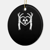 Radiologie X-Ray Tech Heart Shaped Skeleton Hands Keramik Ornament (Links)