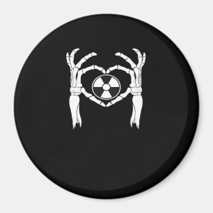 Radiologie X-Ray Tech Heart Shaped Skeleton Hands Magnet