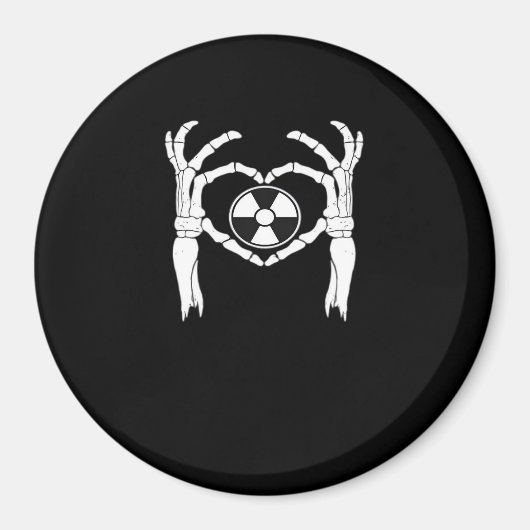 Radiologie X-Ray Tech Heart Shaped Skeleton Hands  Magnet (Vorne)