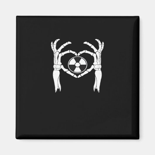 Radiologie X-Ray Tech Heart Shaped Skeleton Hands  Magnet (Vorne)
