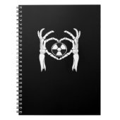 Radiologie X-Ray Tech Heart Shaped Skeleton Hands Notizblock (Vorderseite)