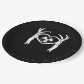 Radiologie X-Ray Tech Heart Shaped Skeleton Hands  Pappteller (Schrägansicht)