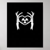 Radiologie X-Ray Tech Heart Shaped Skeleton Hands Poster (Vorne)