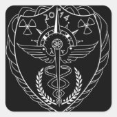 Radiologieaufkleber Quadratischer Aufkleber (Vorderseite)