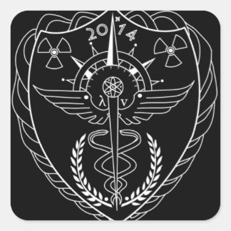 Radiologieaufkleber Quadratischer Aufkleber