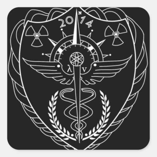 Radiologieaufkleber Quadratischer Aufkleber (Vorderseite)