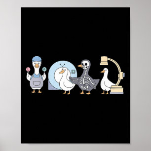 Radiologiker Krass Tech Goose Minimalistisch Poster