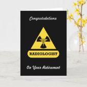 Radiologin Custom Retirement Card Karte (Gelbe Blume)