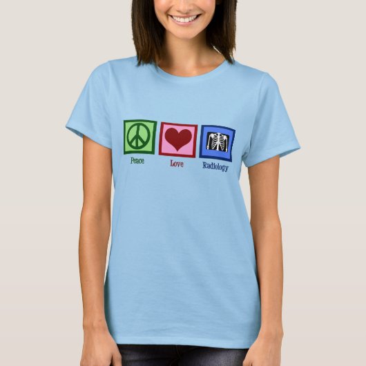 Radiologin Peace Liebe Radiology Women's T-Shirt (Vorderseite)