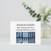 RADIOLOGisT-Radiologie Postkarte (Stehend Vorderseite)