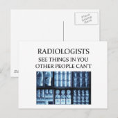 RADIOLOGisT-Radiologie Postkarte (Vorne/Hinten)
