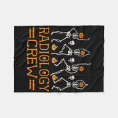 Radiology Crew Dancing Skeleton Pumpkin Fun Hallow Fleecedecke (Vorderseite (Horizontal))