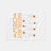 Radiology Crew Dancing Skeleton Pumpkin Fun Hallow Fleecedecke (Vorderseite (Horizontal))