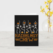 Radiology Crew Dancing Skeleton Pumpkin Fun Hallow Karte (Gelbe Blume)