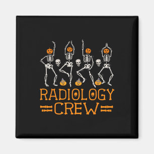 Radiology Crew Dancing Skeleton Pumpkin Fun Hallow Magnet