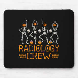 Radiology Crew Dancing Skeleton Pumpkin Fun Hallow Mousepad