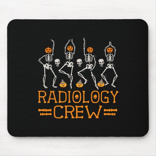 Radiology Crew Dancing Skeleton Pumpkin Fun Hallow Mousepad (Vorne)