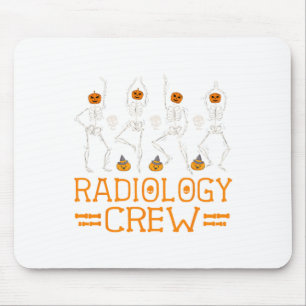Radiology Crew Dancing Skeleton Pumpkin Fun Hallow Mousepad