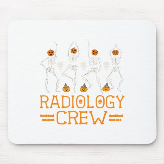 Radiology Crew Dancing Skeleton Pumpkin Fun Hallow Mousepad (Vorne)