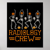 Radiology Crew Dancing Skeleton Pumpkin Fun Hallow Poster (Vorne)