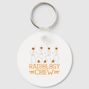 Radiology Crew Dancing Skeleton Pumpkin Fun Hallow Schlüsselanhänger