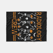 Radiology Crew Dancing Skeleton Pumpkin Funny Hall Fleecedecke (Vorderseite (Horizontal))