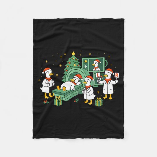 Radiology Funny Goose Ct Scan Christmas Xray Nurse Fleecedecke (Vorderseite)