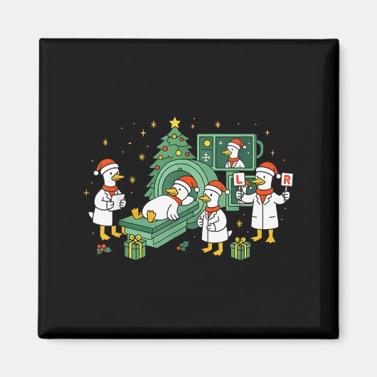 Radiology Funny Goose Ct Scan Christmas Xray Nurse Magnet (Vorne)