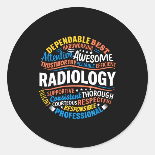 Radiology Funny Rad Tech Week Appreciation Radiolo Runder Aufkleber (Vorderseite)