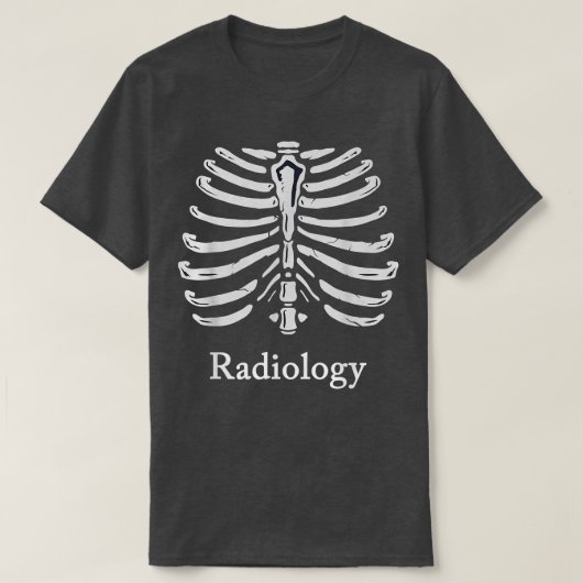 Radiology Human Chest Skeleton Funny XRay Rad Tech T-Shirt (Design vorne)