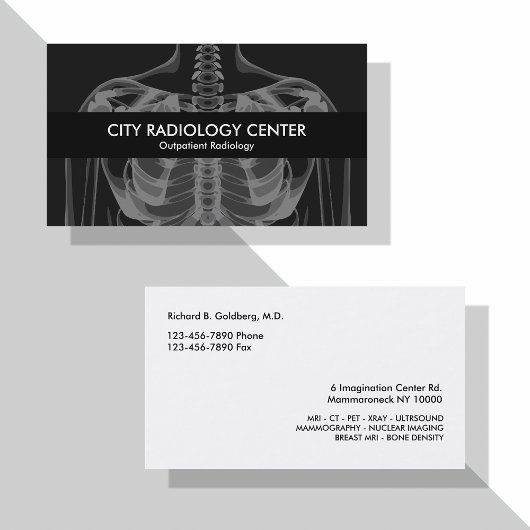 Radiology Labrador Business Cards Visitenkarte