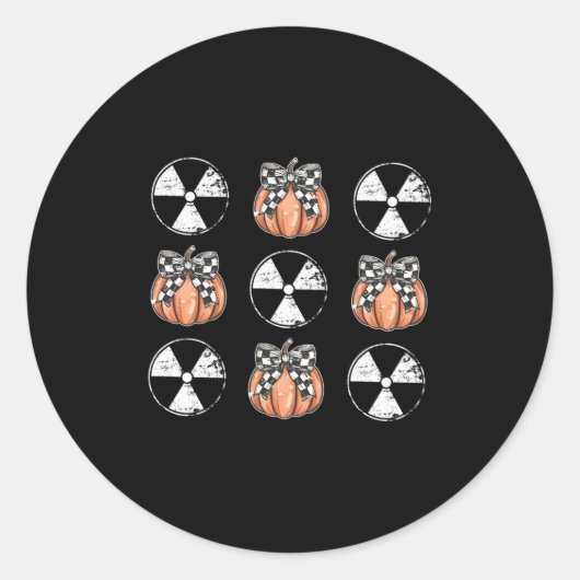 Radiology Pumpkin Coquette Fall Autumn Xray Tech H Runder Aufkleber (Vorderseite)