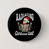 Radiology Radiating Christmas Cheer X-ray Rad Tech Button (Vorderseite)