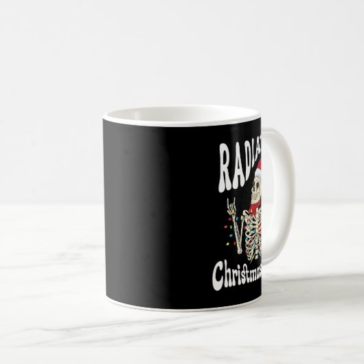 Radiology Radiating Christmas Cheer X-ray Rad Tech Kaffeetasse (VorderseiteRechts)