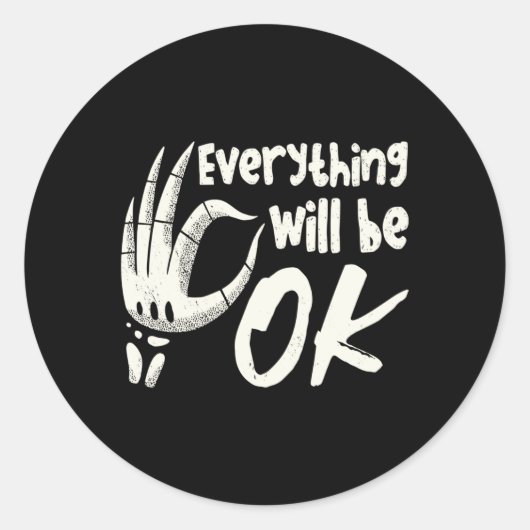 Radiology Tech Everything Will Be Ok Technologist Runder Aufkleber (Vorderseite)