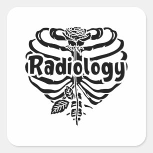 Radiology Tech Krass Nurse Blume Technologist Xray Quadratischer Aufkleber